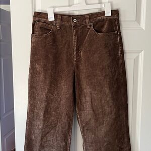 Free People We the Free Tinsley Baggy High Rise Jeans Chocolate 29 suede like